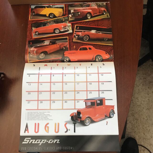 new-snap-on-tools-1995-classic-custom-cars-collectible-calendar-ebay