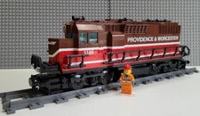 Custom Train Providence & Worcester GP40 Engine -Please Read Item Description-