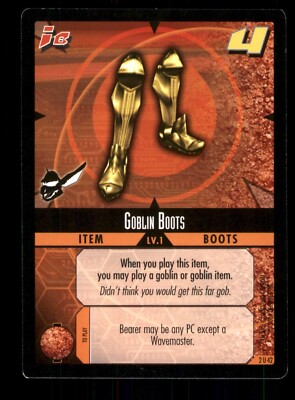2U42 Goblin Boots Boots .hack//ENEMY 2004 Decipher Trading Card TCG CCG