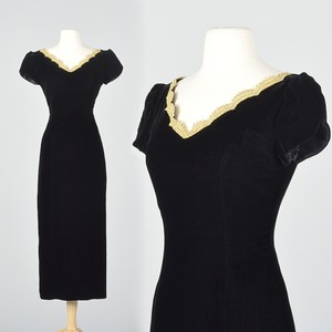 50s velvet dress