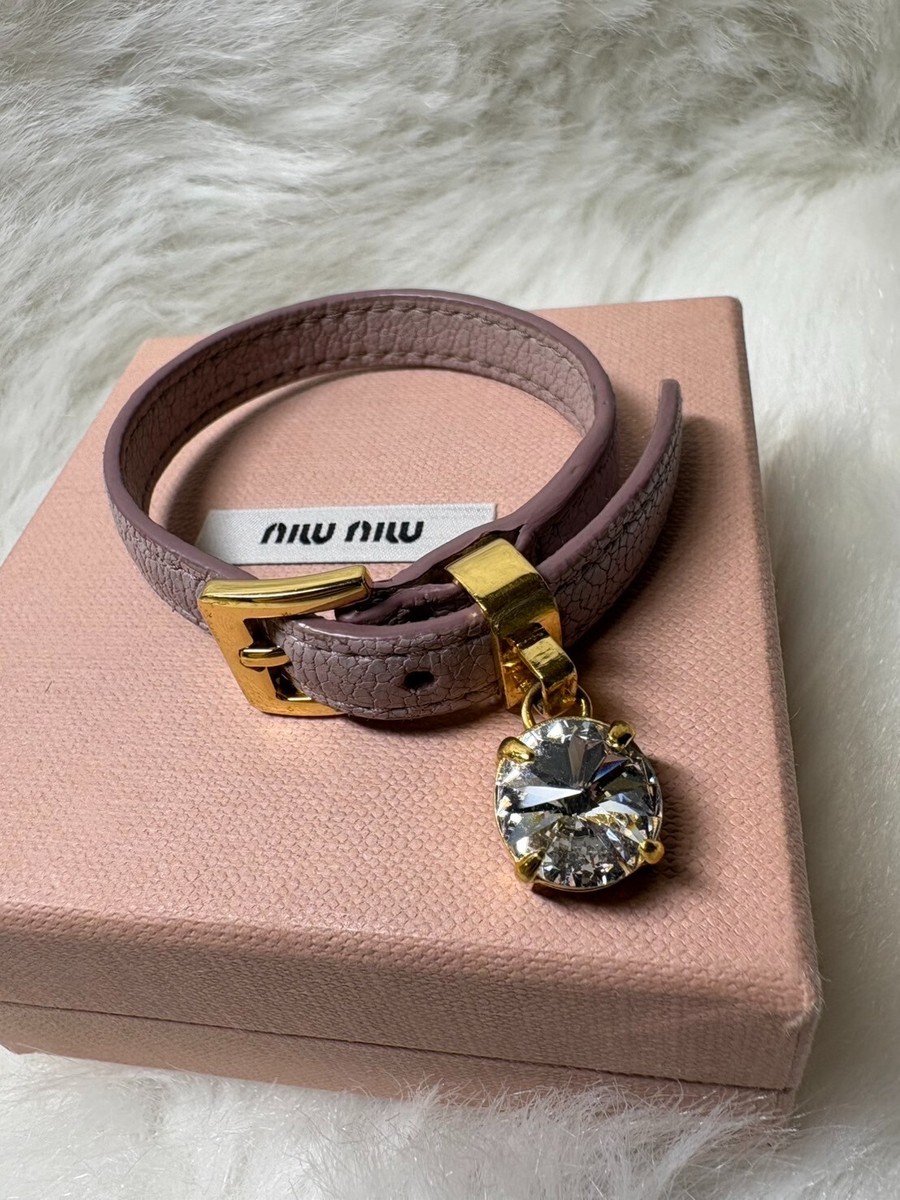 アクセサリー MIU MIU archive leather bracelet MIU MIU archive leather bracelet