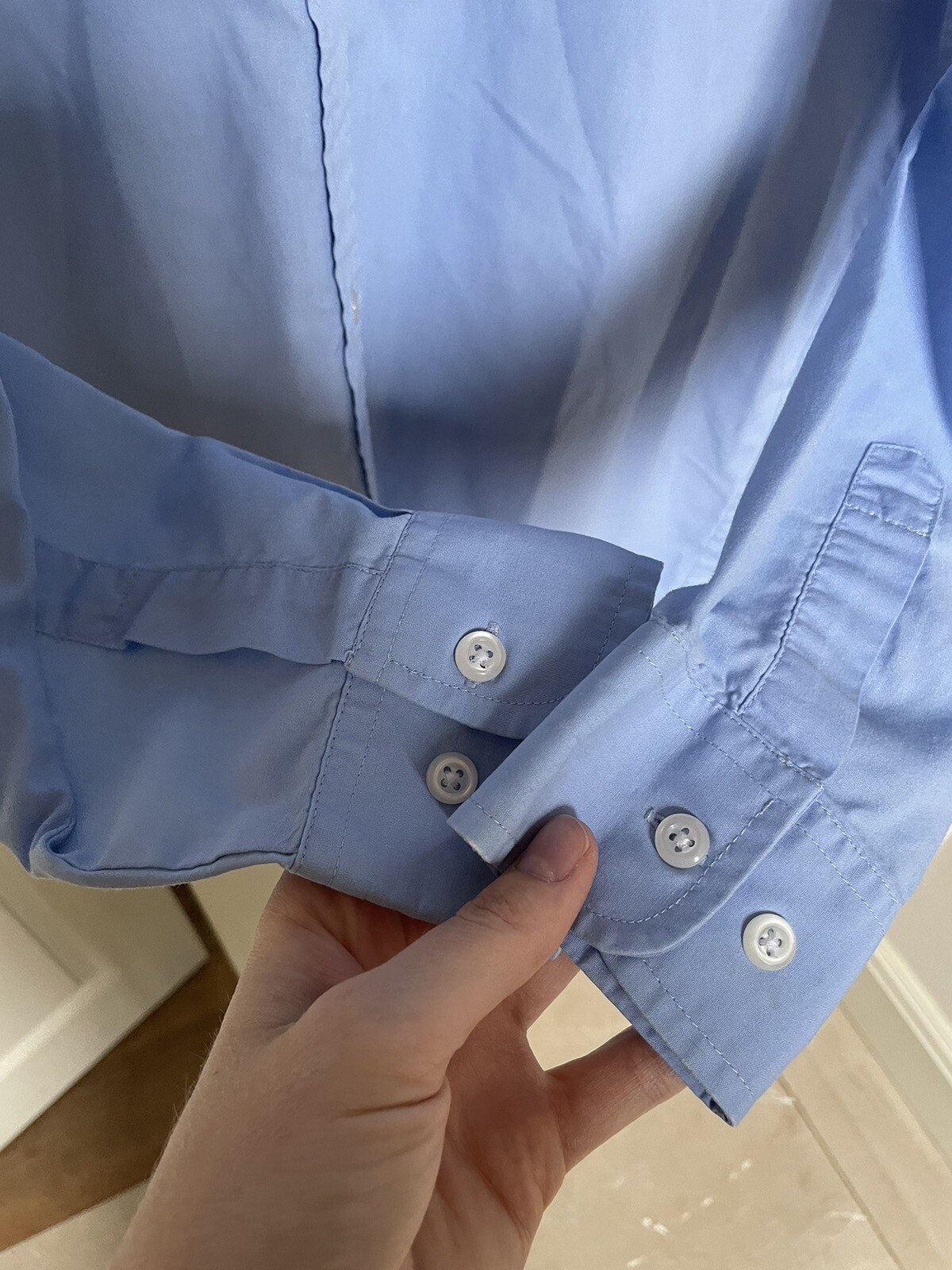 4 Blue Collared Work/school Shirts Size 15.5 image 4