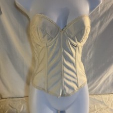 Vintage Empire Intimates Waist Trainer Corset Top White With Bones 34C