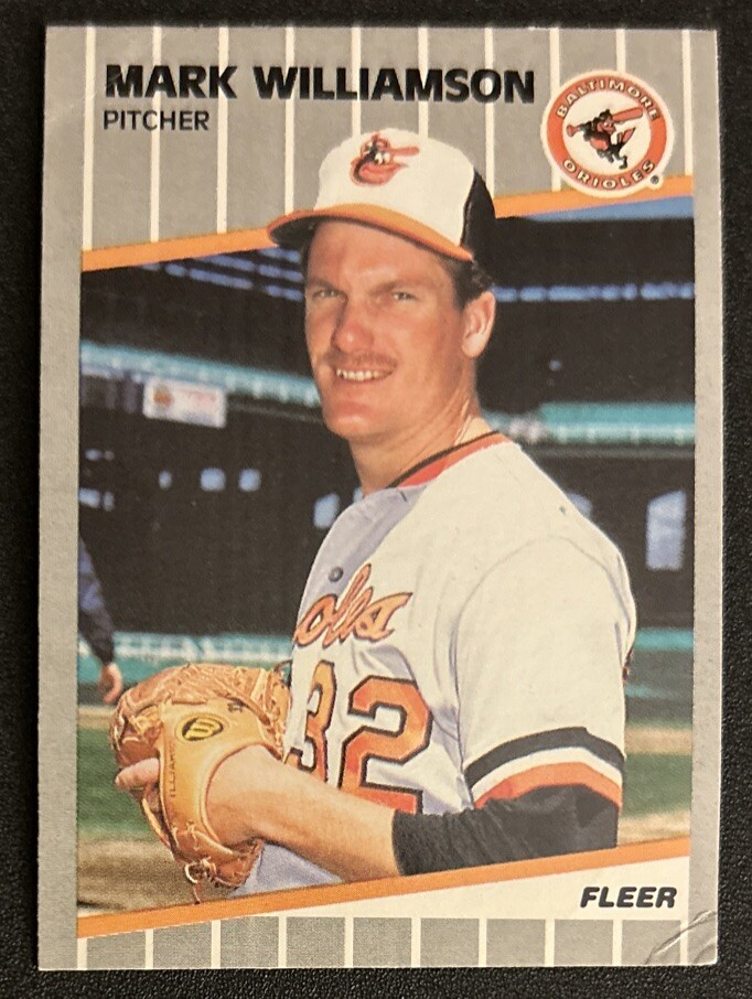 1989 Fleer Mark Williamson Second Year Baseball Card #626 Orioles Pitcher PR/FR