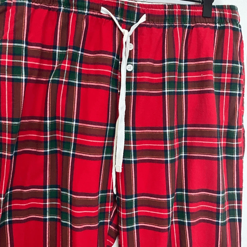 Gilligan & O’Malley Mujer Talla Grande Rojo Verde Franela Pijama Pantalones Prendas para dormir Foto 2 de 4