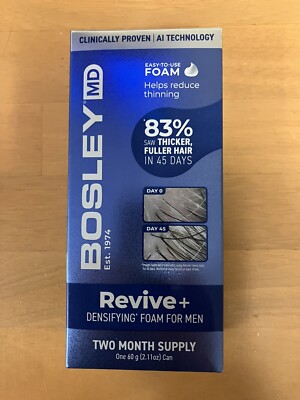 Bosley MD Revive + Densifying Foam For Men 2.11 Oz - Two Month Supply *Free Ship