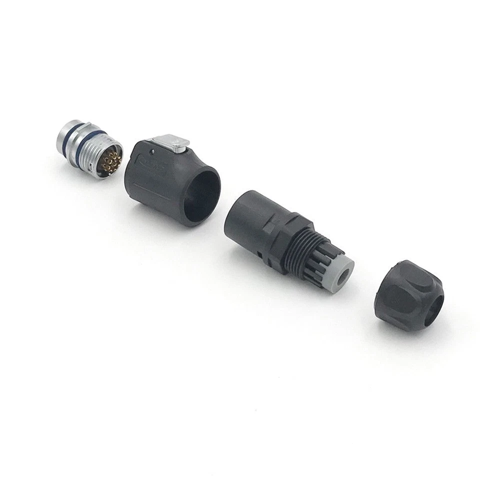 9 Pin M16 Size Power Signal Circular Connector Male Plug Outdoor Waterproof - Image 2 of 4