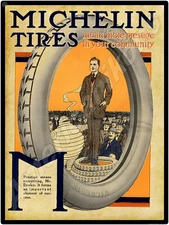 1917 Michelin Tires New Metal Sign: "Prestige Means Everything!"