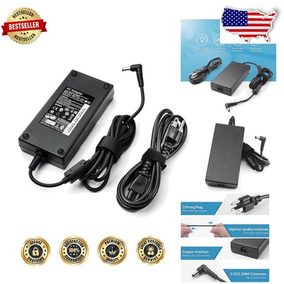 MSI Gaming Laptop AC Adapter 180W with Short Circuit Protection & Fast Charge