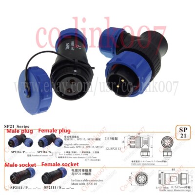 SP21 2 ~ 15 pin Waterproof Connector, WEIPU ORIGINAL SP2116/P2 SP2111/S2 Plug