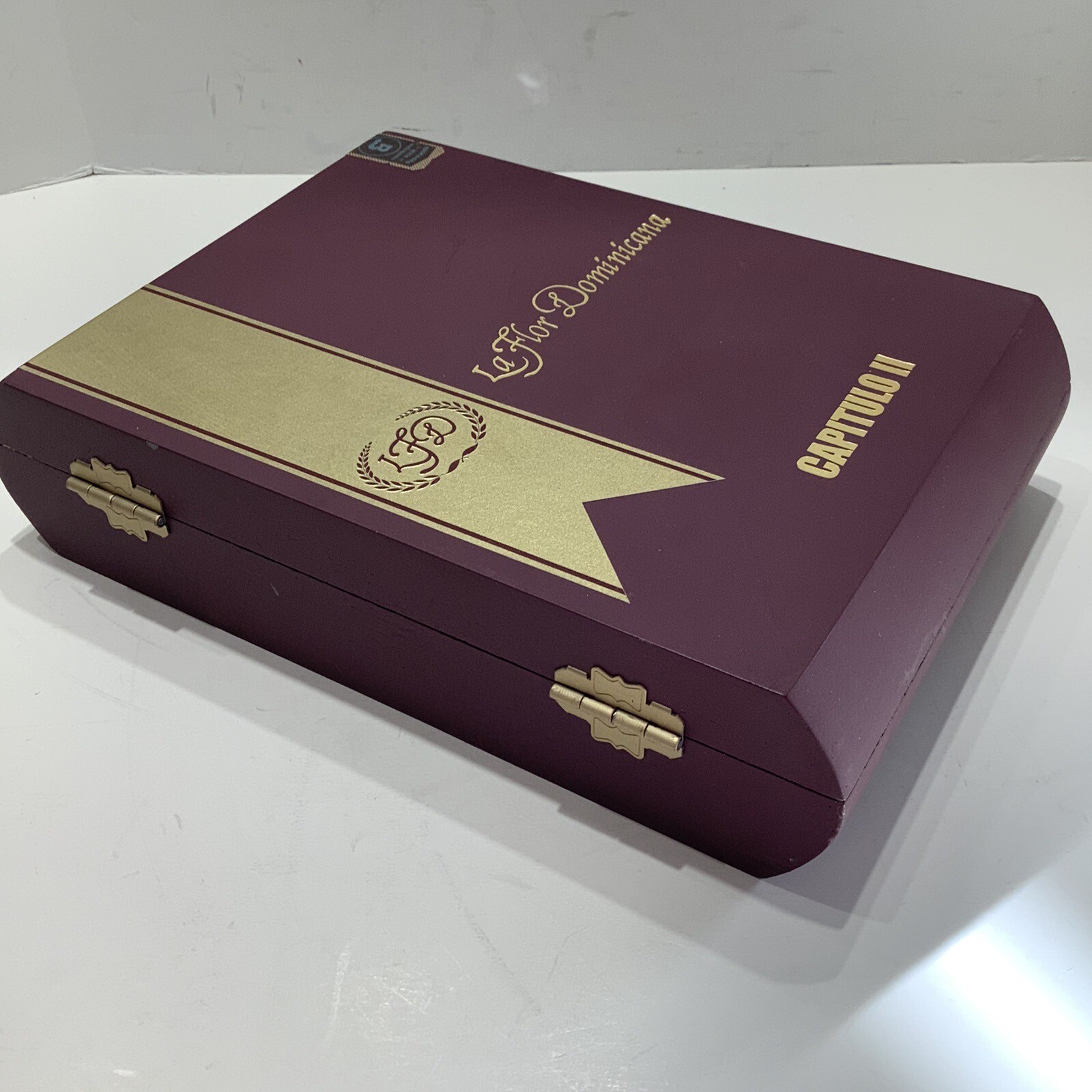 La Flor Dominicana Capitulo II Empty Wood Cigar Box 5.5" x 5.5" x 2"