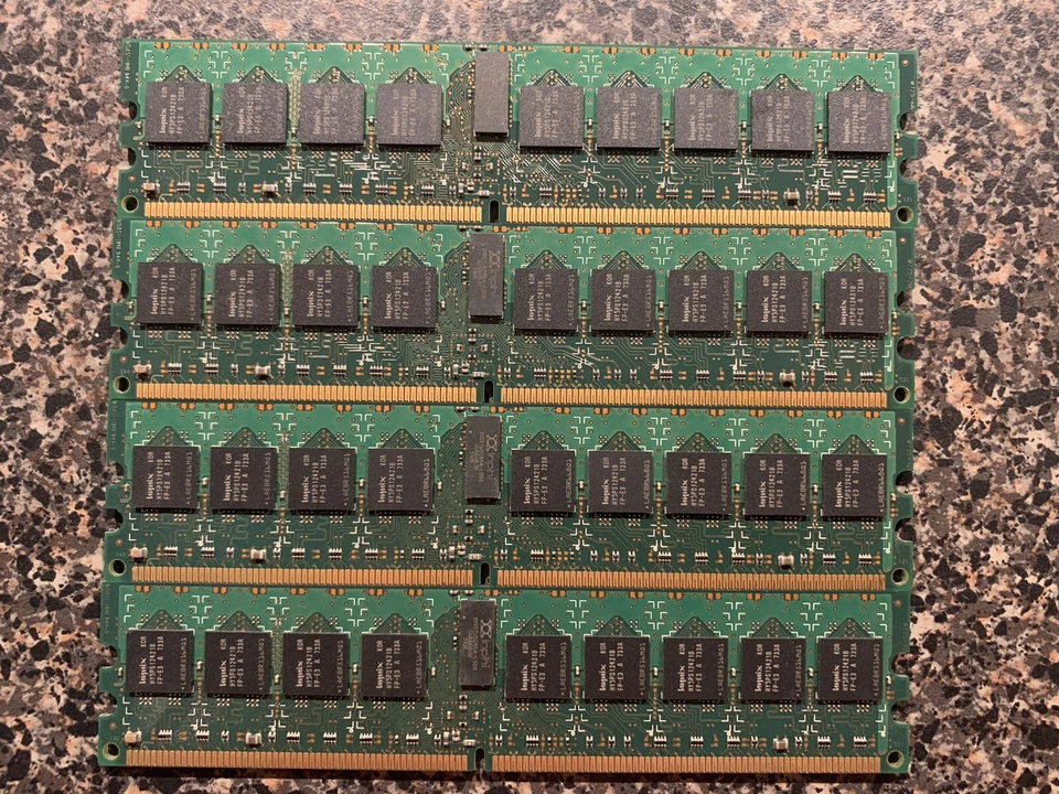 4GB Kit Hynix 4x1GB PC2-3200R DDR2 Fully Buffered Registered ECC RAM - Image 2 of 2