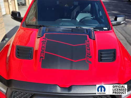 2019-2025 Ram 1500 Rebel Hood Graphics Vinyl Decals Stickers V4 Mopar Dodge - Picture 2 of 4