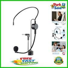 Lightweight Flexible Headset Microphone with High-Fidelity Sound and 3.5mm Jack
