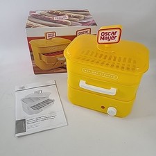 Nostalgia Oscar Mayer Diner-Style Hot Dog Steamer Bun Warmer 8 Sausages 4 Buns