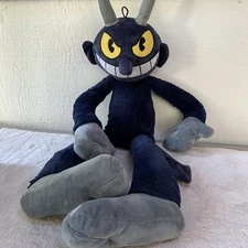 Large Fiesta CUPHEAD Plush Devil 31" Tall 2018 Cup Head Blue & Grey Stuffed Doll