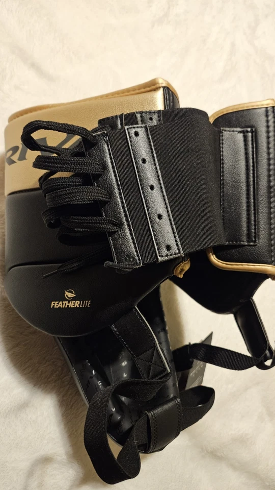 Rival Boxing Pro 100 Groin Protector Lace Up Sz L Featherlite Gold/Black  - Image 4 of 4