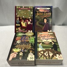 Set of 4 Mini Classic Book Covers 50 Piece Jigsaw Puzzles Professor Puzzle New