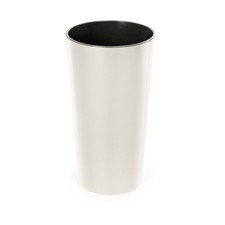 Tall Round Gloss Plant Pot with Insert Shiny Modern Planter Indoor Outdoor Garde