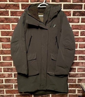 NIKE Sportswear Tech Pack PARKA Down Fill Jacket WOMENS Sz SMALL Olive COAT EX++
