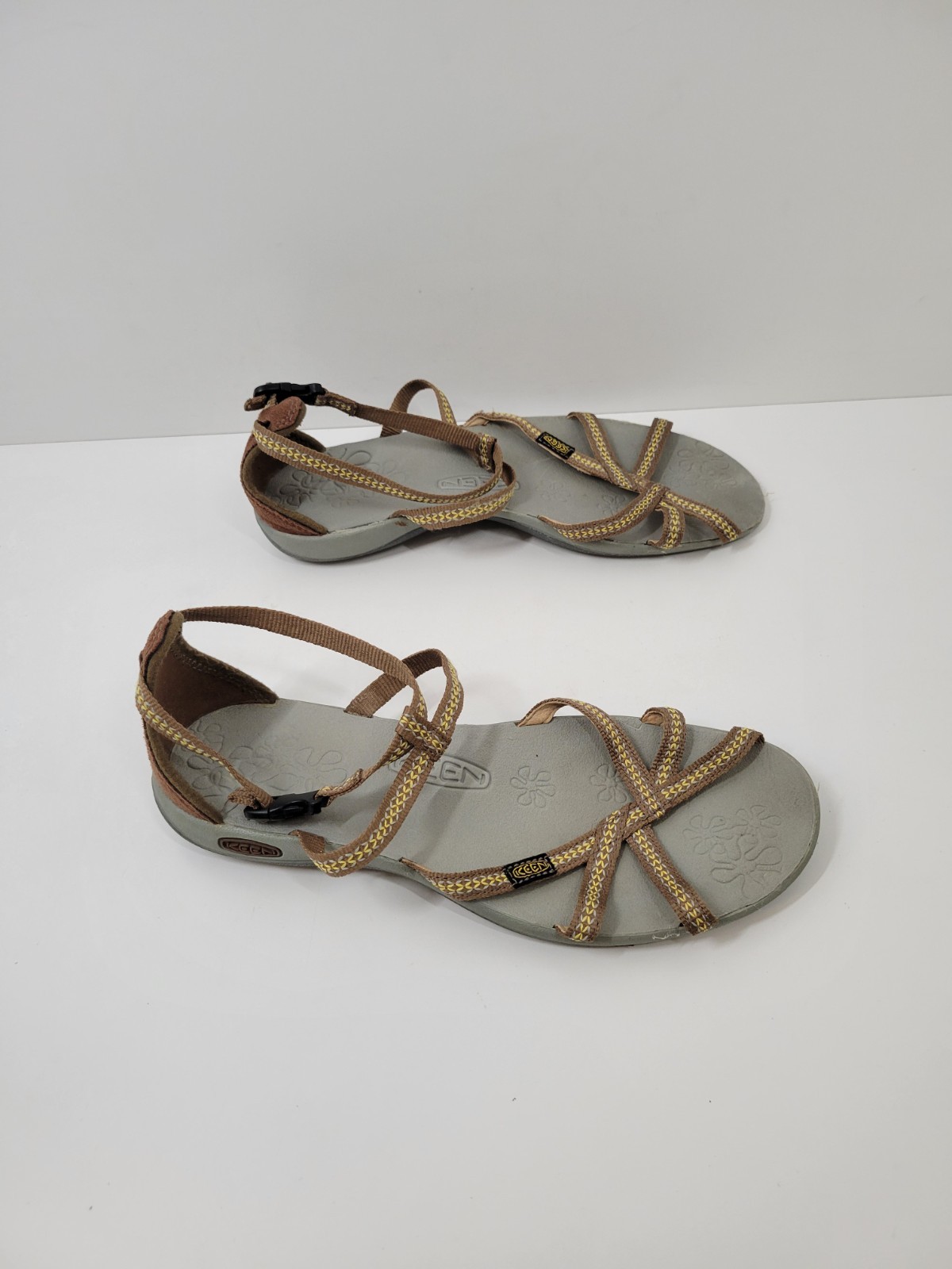 Sandali da trekking Keen La Paz Sport Tab marroni con cinturino regolabile donna taglia 9