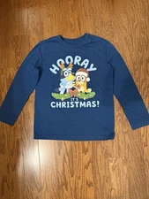 Little Boys Size 6 JUMPING BEANS Bluey Christmas Pullover Long Sleeve T-Shirt