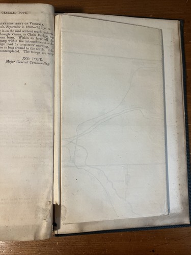 1863 Report Of Major John Pope Campaign In Virginia With Map; Signed - Imagen 7 de 12