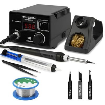 939D+ 100W Digital Soldering Station PID Temperature Control Orange Kit