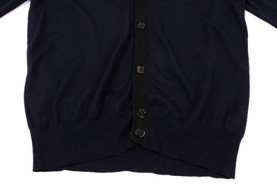 MaisonMartinMargiela 14 カーディガンブラックサイズS Maison Martin Margiela 14 Switching Wool Cotton Knit