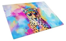 Planche à découper en verre guépard animal hippie Caroline's Treasures DAC3969LCB