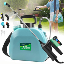Battery Powered Sprayer 1.35 Gallon 2026 Electric Garden Sprayer 3 Adjustable
