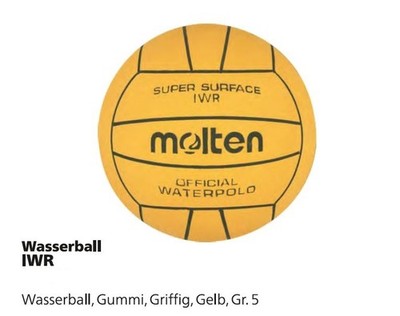 Molten Waterpolo IWR Wasserball Wasserpolo Sport Ballsport Wassersport Schule