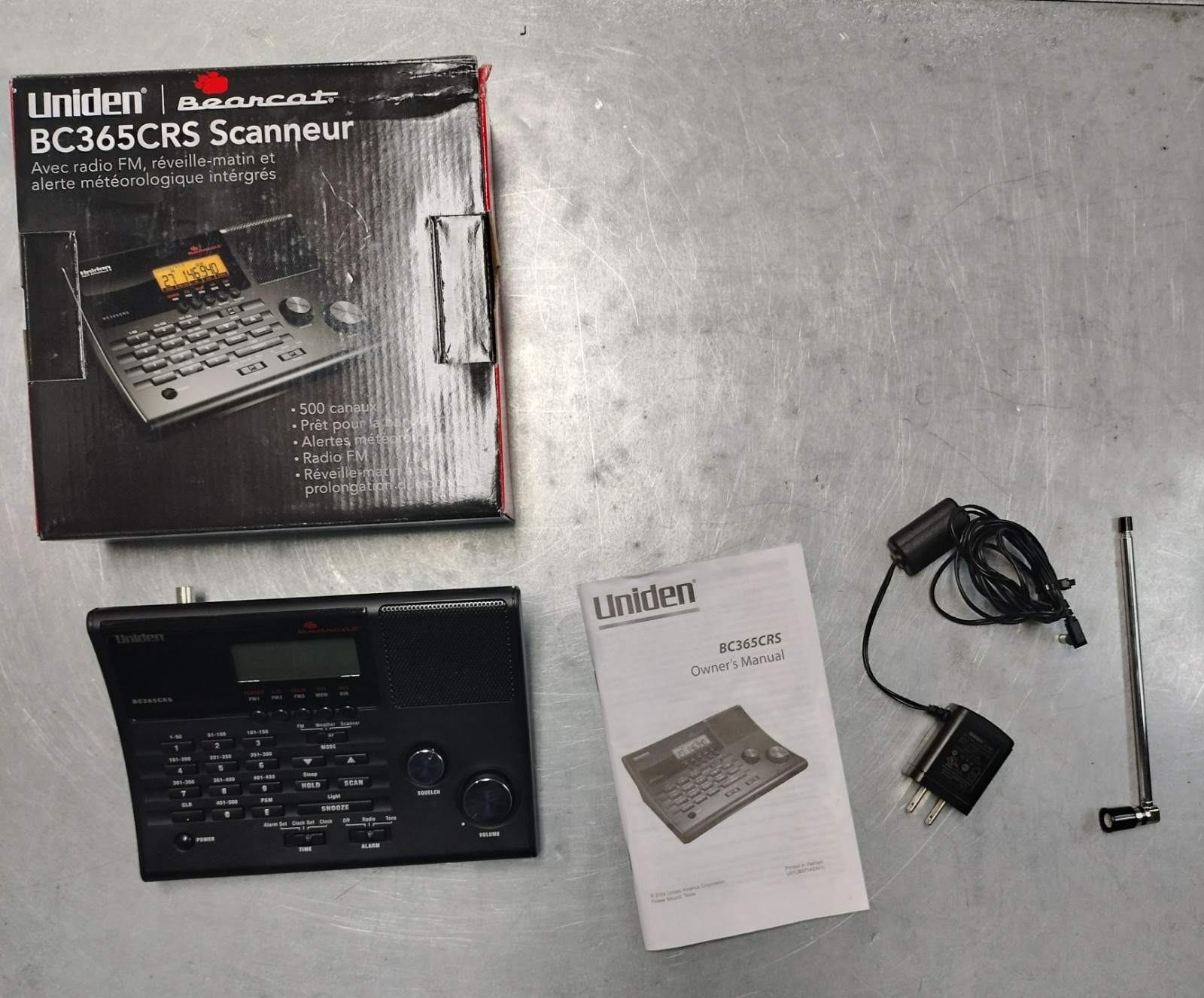 Uniden Bearcat BC365CRS 500-Channel Scanner w/ Radio, Weather Alarm ...