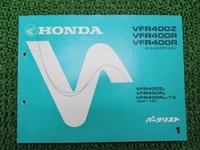 Honda VFR400Z R SE Parts List 1st Edition, Genuine Motorcycle Maintenance Ma...