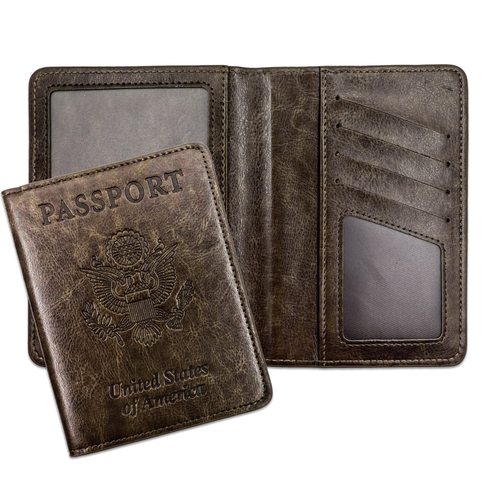 Passport Holder for Travel Essentials RFID Blocking Wallet C