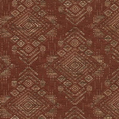P Kaufmann GRAND TOUR BRICK Polyester Red Diamond Drapery Uph Fabric