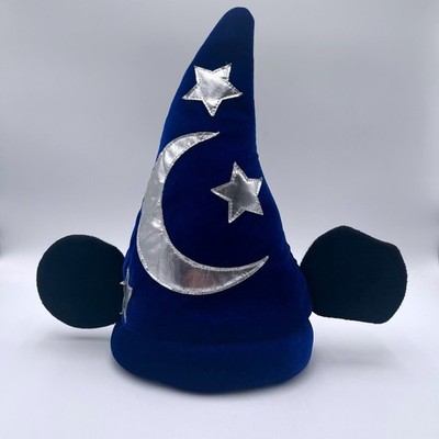 Disney Mickey Mouse Sorcerer Apprentice Wizard Hat Fantasia Blue Silver Ears