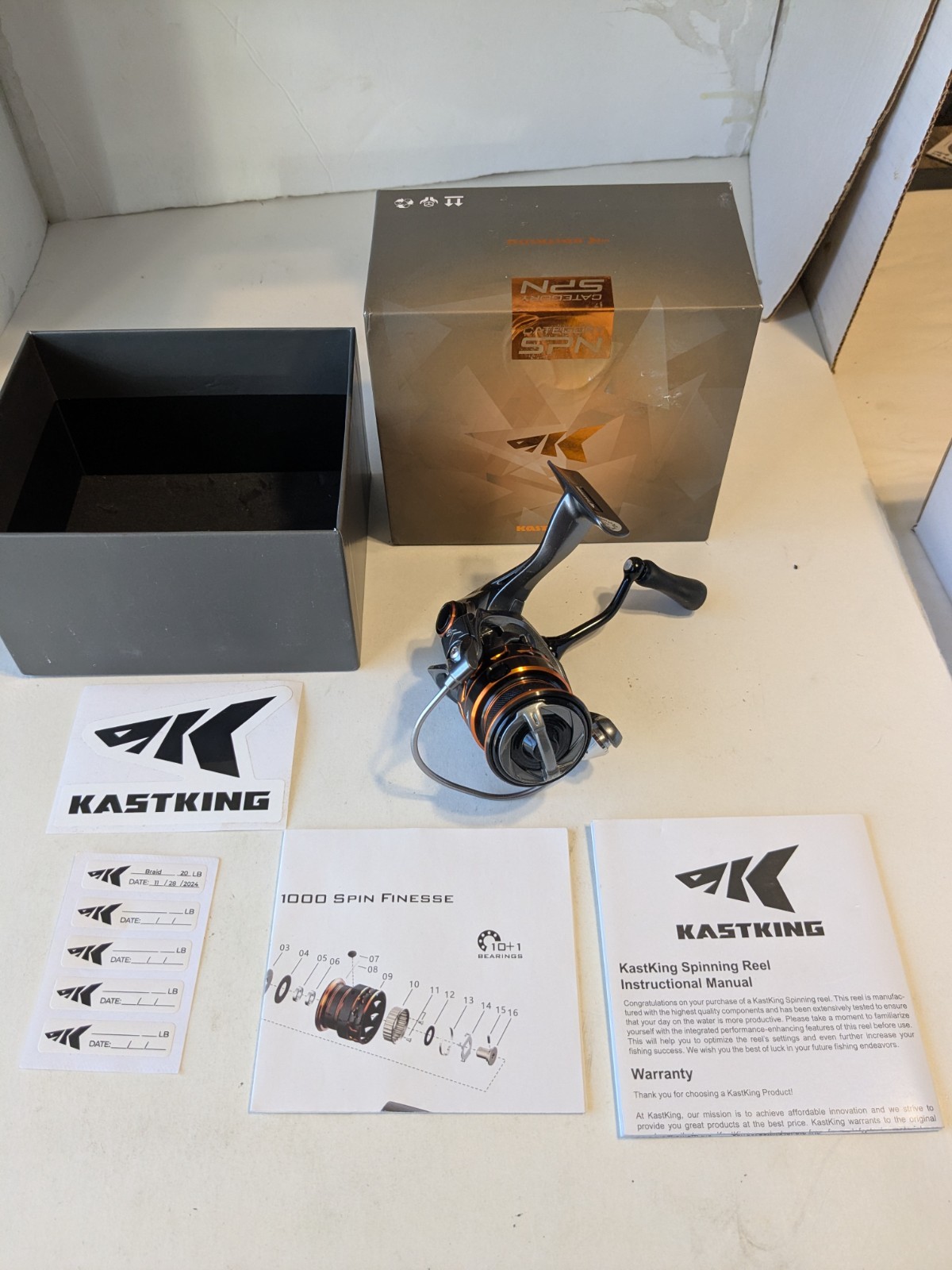 Kastking 1000 Spin Finesse Spinning Fishing Reel=Needs Repai