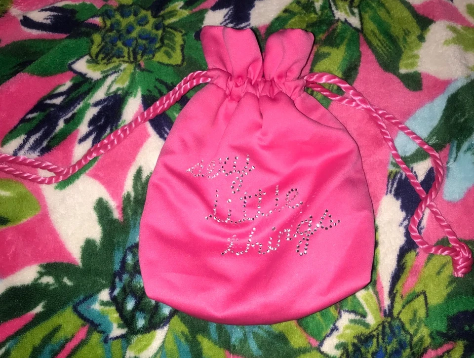 Victoria's Secret Y2K Sexy Little Things Pink Satin Bling Lingerie Bag H2F - Image 2 of 4