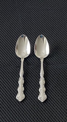 Set Of 2 Oneida MOZART Deluxe Stainless 5 O Clock Tea Demitasse Spoons 5.25 