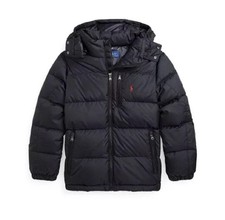 Polo Ralph Lauren Toddler Boys Black Down Filled Jacket Coat NWT MSRP 185