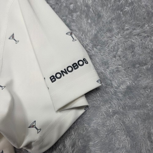 Bonobos White Martini Glass Performance Slim Fit Polo Shirt - Picture 7 of 8