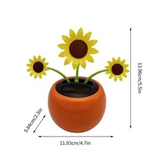 Solar Dancing Flower Sunflower Solar Powered Dancing Toys Car Swinging Toy Sun P