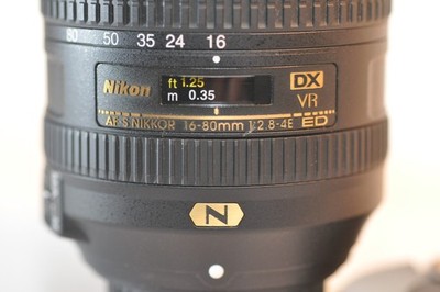 Nikon AF-S 16-80mm f 2.8-4E Nikkor DX ED VR Wide Zoom Digital