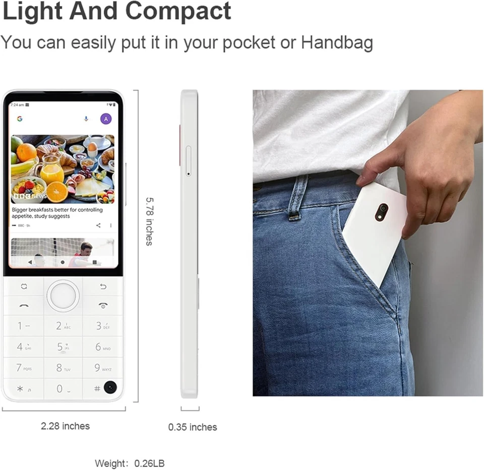 Qin F22 Pro 4G Touchscreen With Buttons Google Play Phone 64GB - NEW - Image 4 of 4