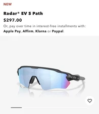 Oakley Radar EV S Path - Deep Water Polarized - 128mm High Bridge Fit