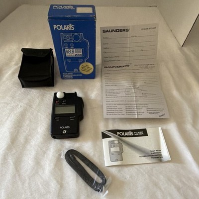 New Polaris Flash Meter Digital Display for Camera with Case, Strap, Manual