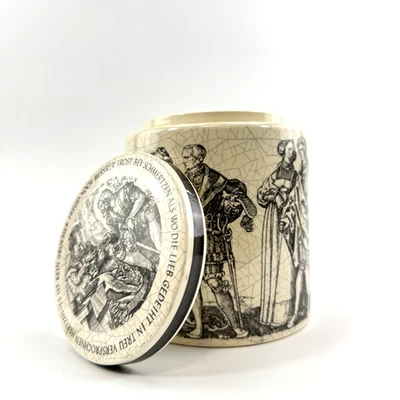 Waechtersbach Deckeldose Keramik | Fürstenmotiv Vorratsdose Vintage Sammlerdose - Bild 1 von 4