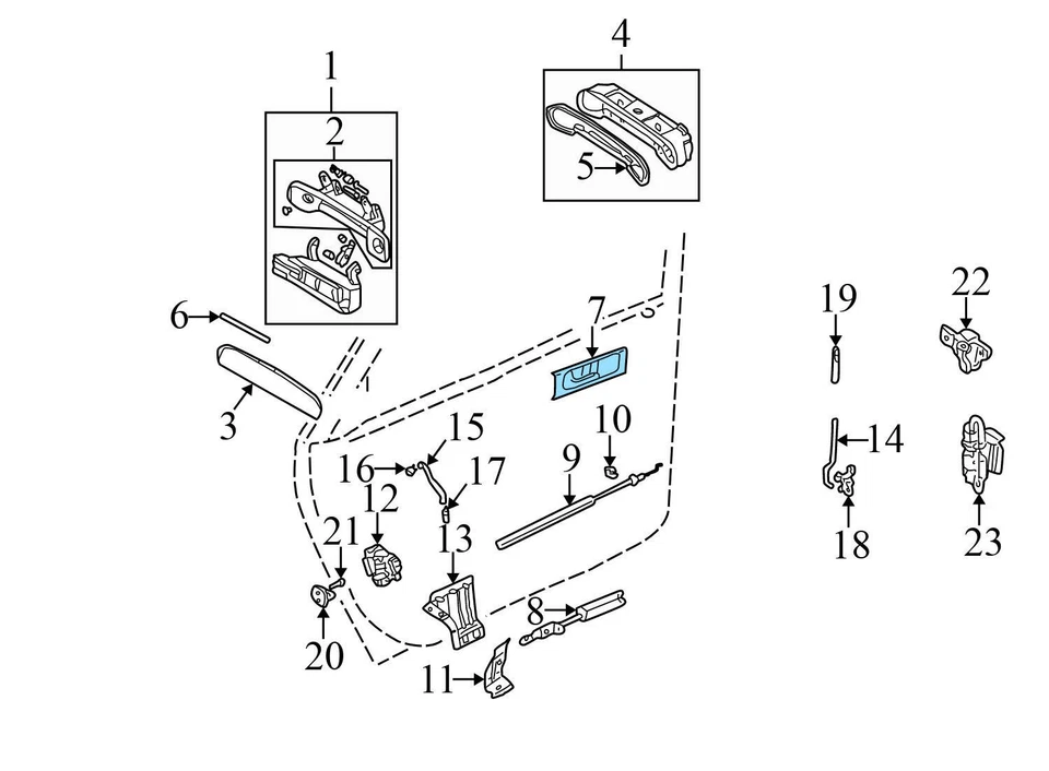 2002-2004 AUDI S6 - REAR Right Interior DOOR Release / Handle 4B0839020K - Image 3 of 4