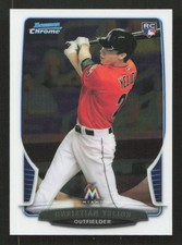 2013 Bowman Chrome MINI Christian Yelich RC #318 Rookie Card. rookie card picture